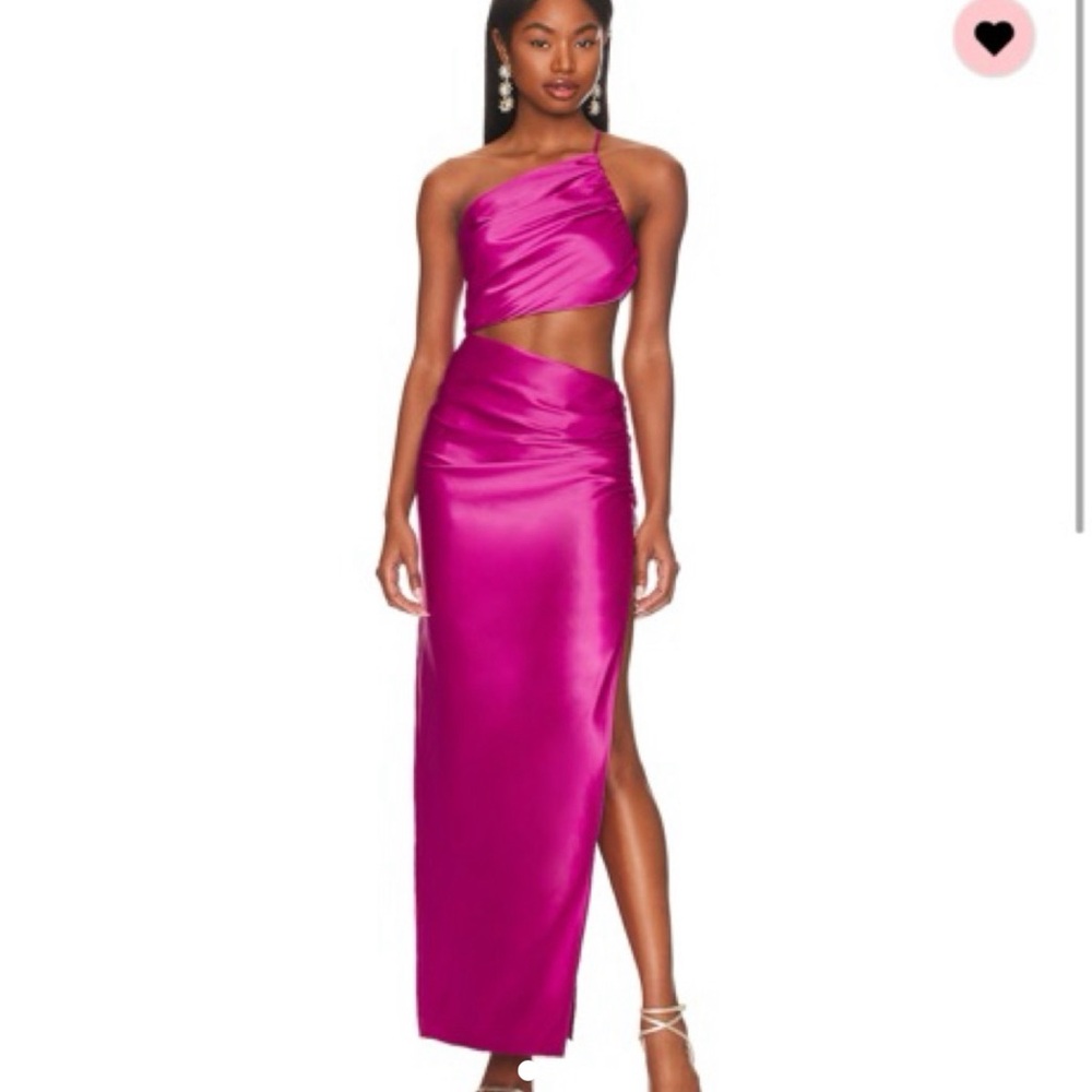 Lovers + Friends One Shoulder Pink Dress